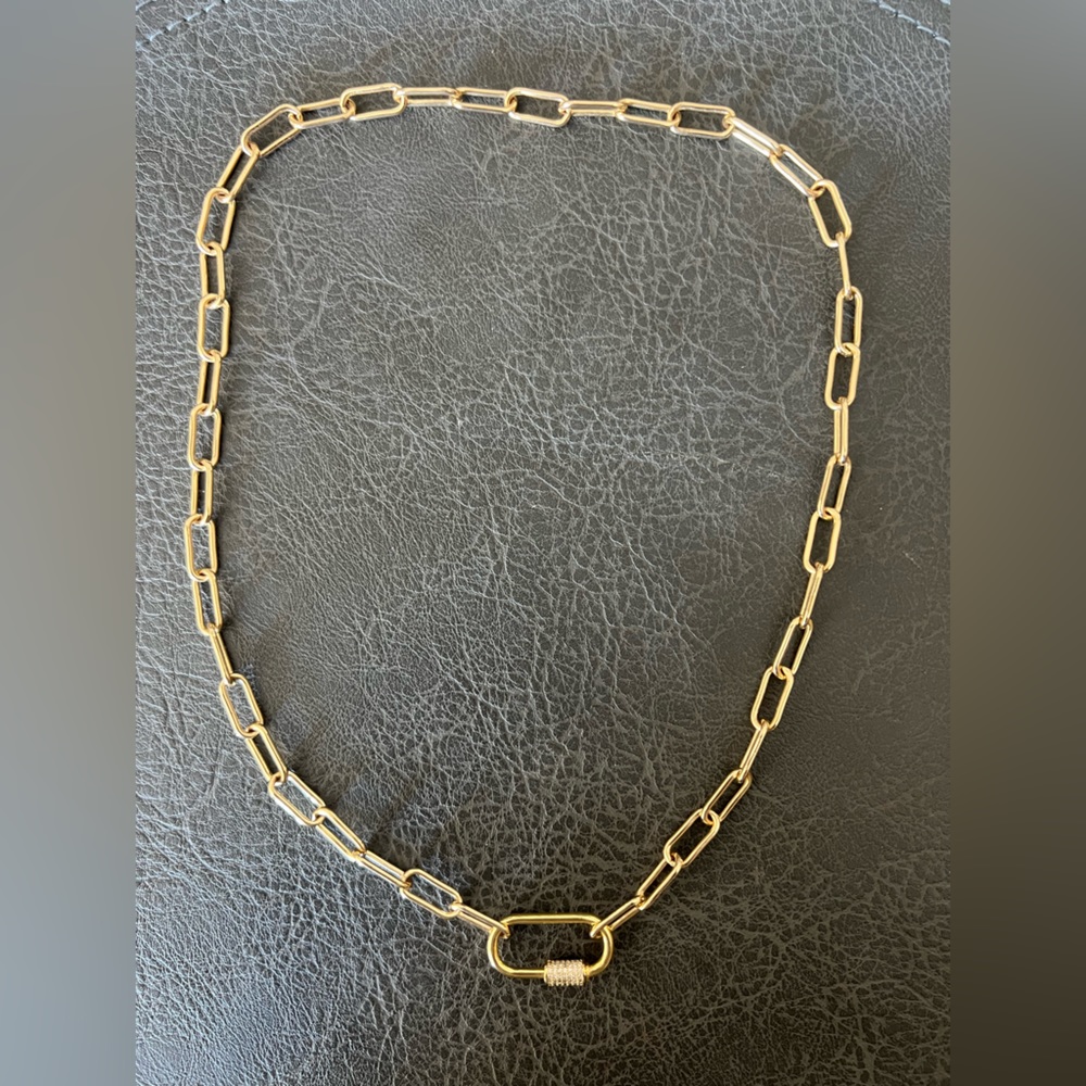 Gold Chain Necklace and Earring Set
